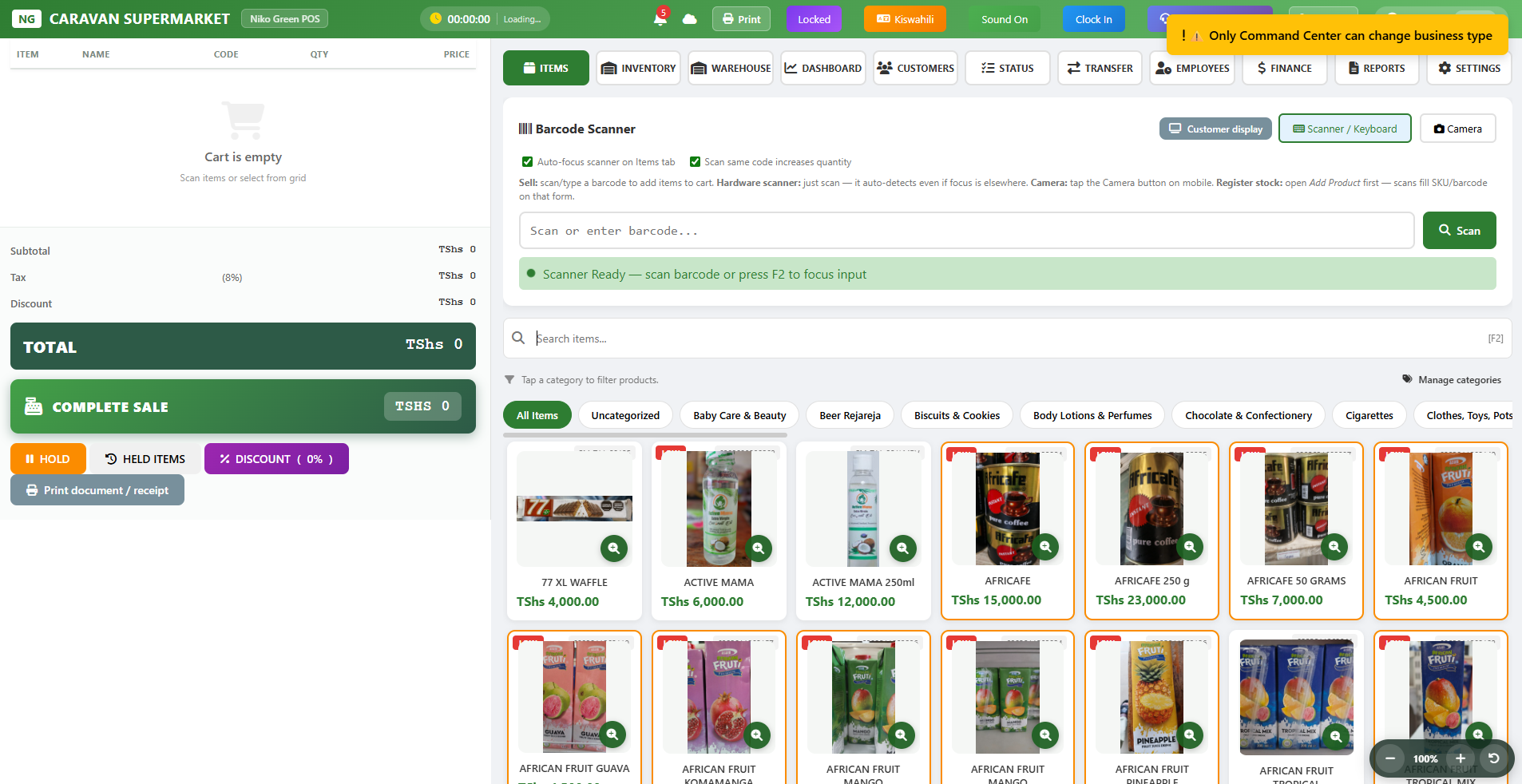Niko Green POS screenshot